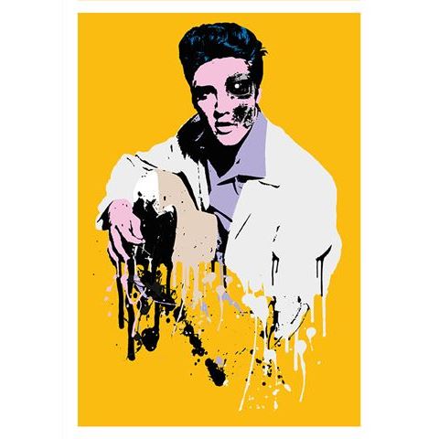Giorgio Mussati, Elvis Presley-Terminetor, Grafica Fine Art su carta cotone 50% Fabbriani