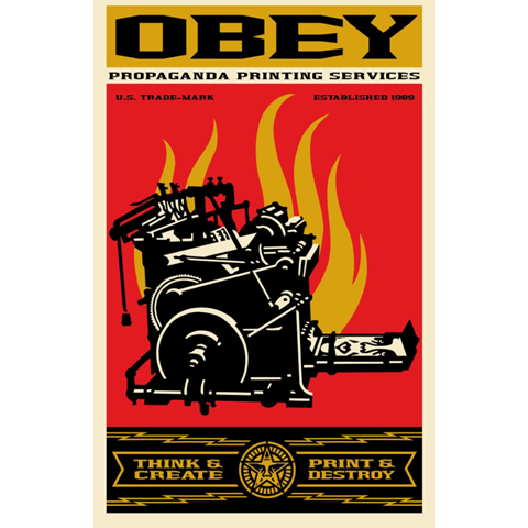 Obey (Shepard Fairey), Print and Destroy, serigrafia