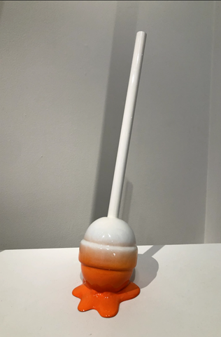 The Sweet Life Lollipop- White orange